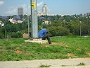 Op de achtergrond Sandton, het financiele hart van Johannesburg.
